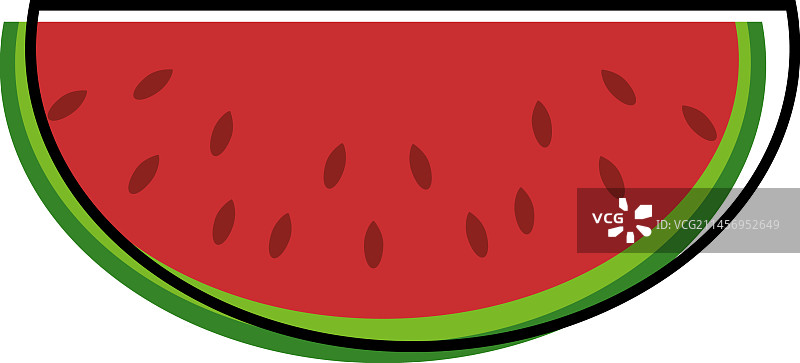 彩色西瓜切片图标图片素材