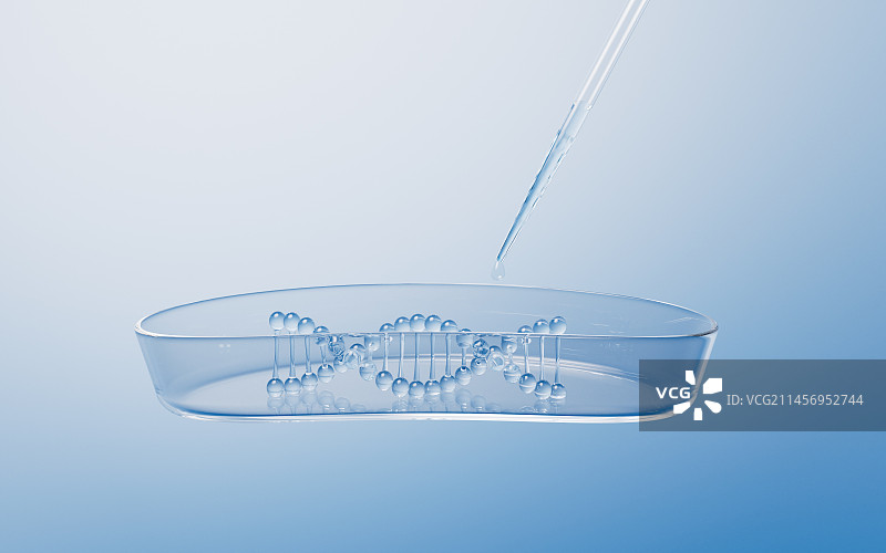 DNA与试剂3D渲染图片素材