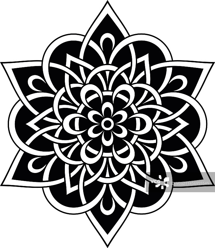 曼陀罗精细装饰设计图片素材