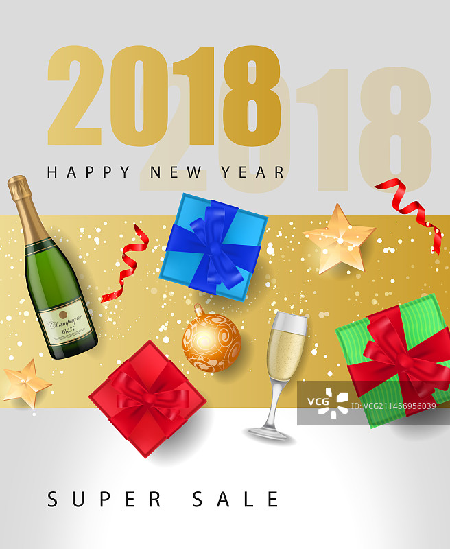 礼品新年促销文字图片素材