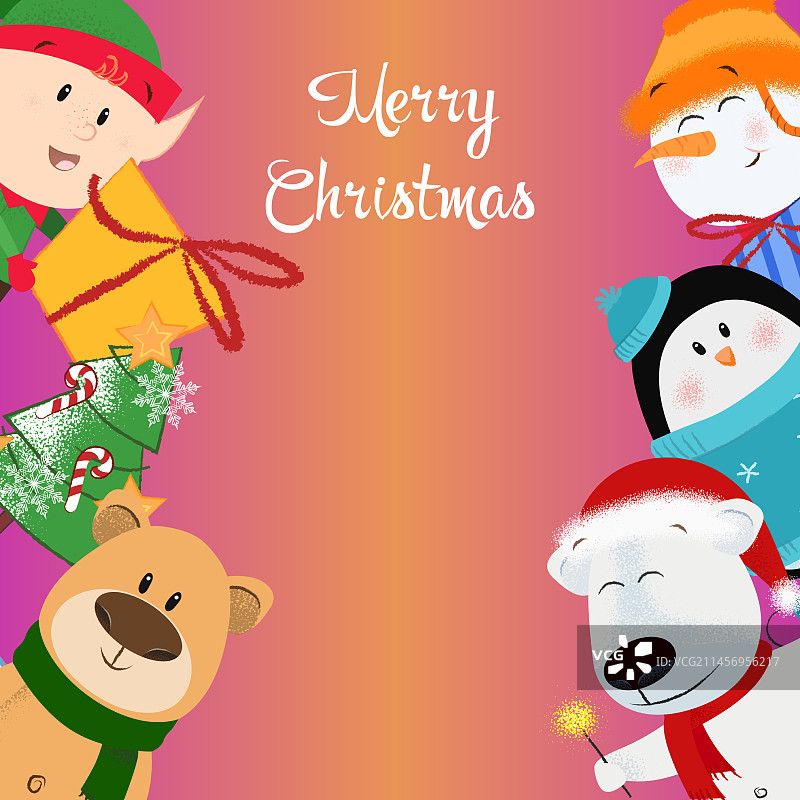 圣诞快乐渐变宣传单设计图片素材