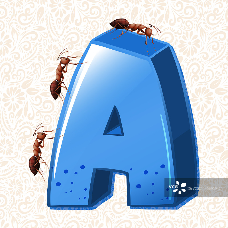 小写字母A艺术字体图片素材