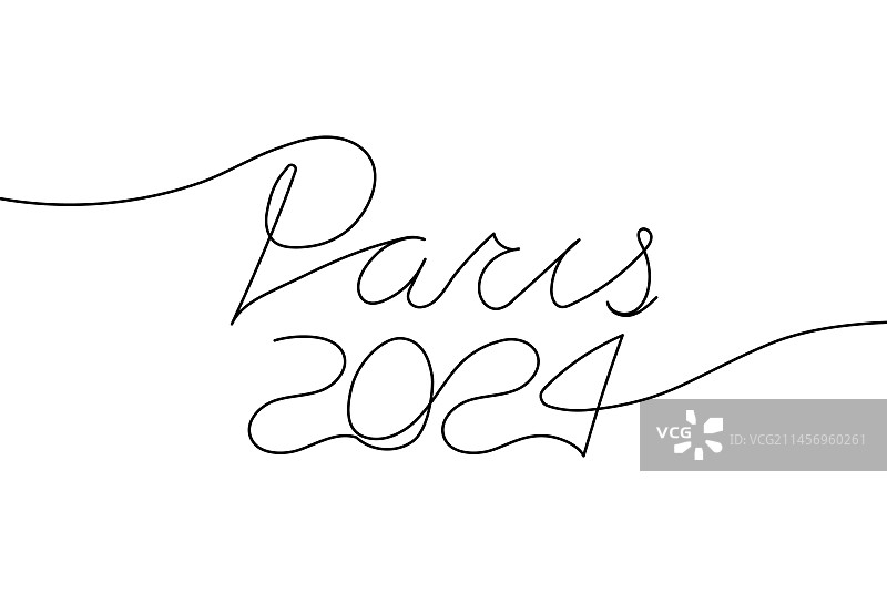 2024年巴黎奥运会一笔画图片素材