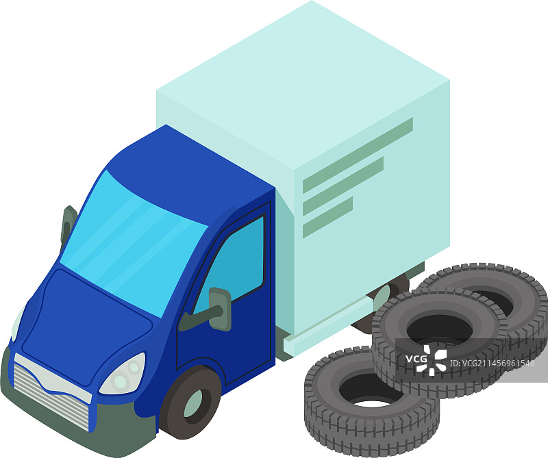 轮胎安装等距图标图片素材