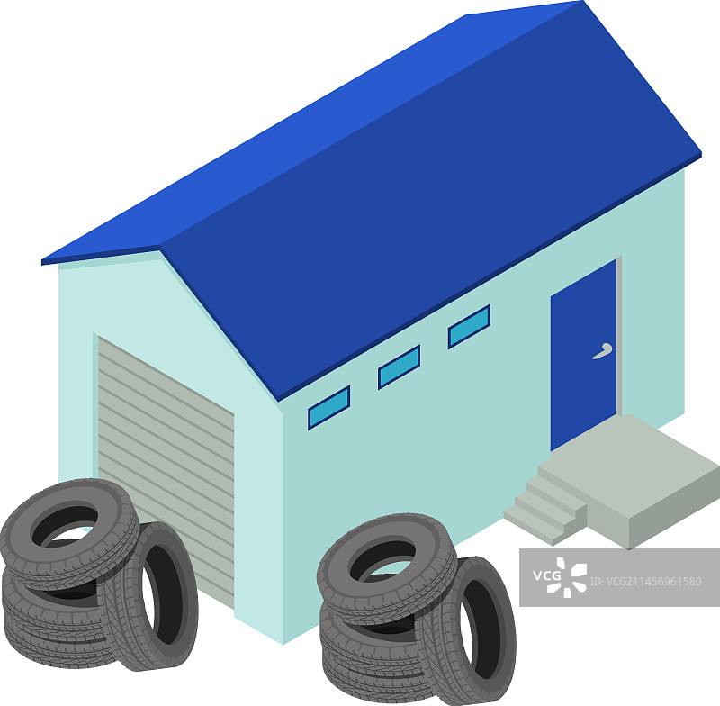 汽车维修图标：2.5D汽车轮胎图片素材