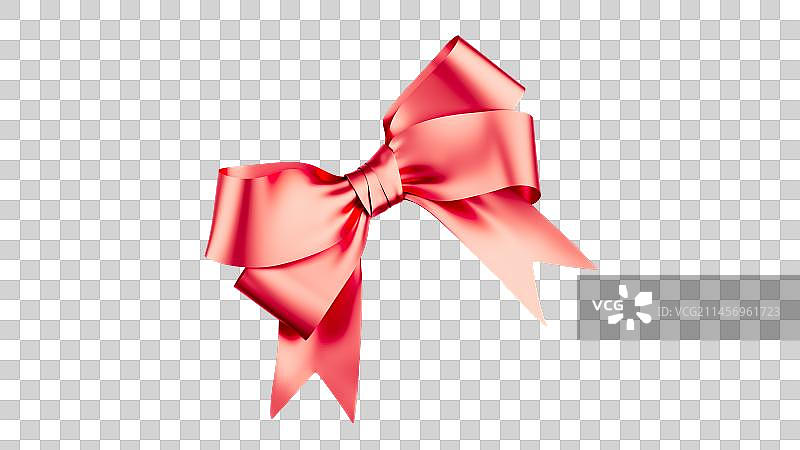 蝴蝶结与白色背景 3D渲染图片素材