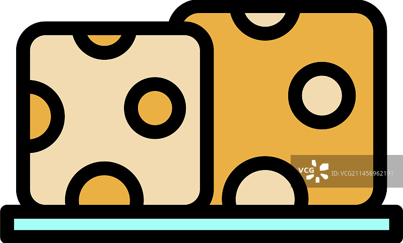 豆奶酪扁平图标图片素材