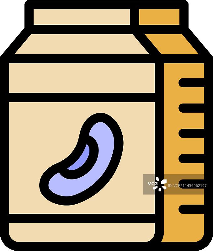 豆奶图标（扁平风格）图片素材