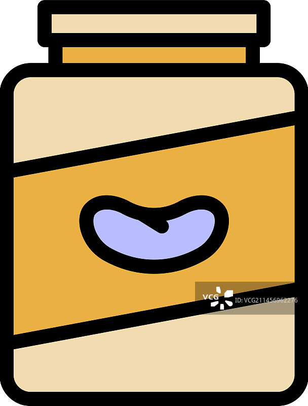 罐装豆粉扁平图标图片素材