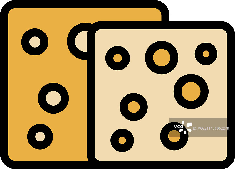 豆奶酪扁平图标图片素材