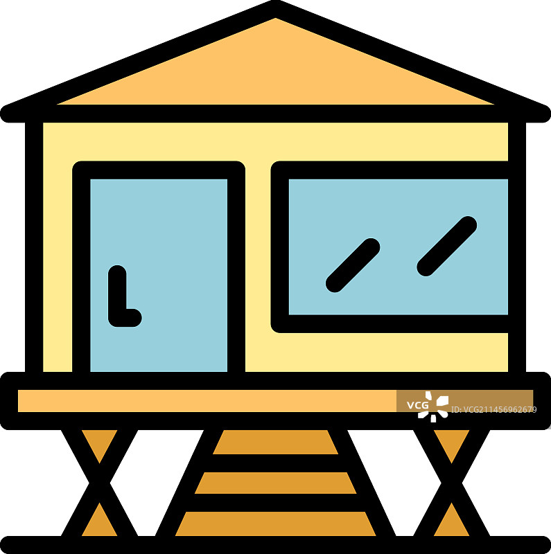 森林高跷扁平图标图片素材