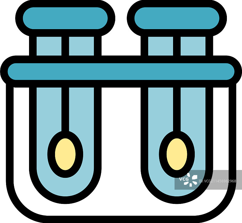 鼻拭子检测管扁平图标图片素材