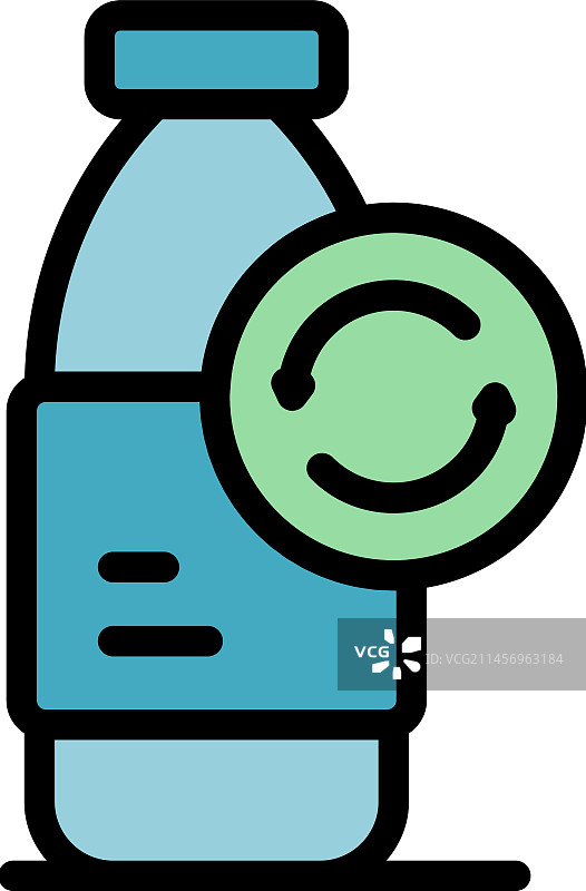 回收瓶图标（扁平风格）图片素材