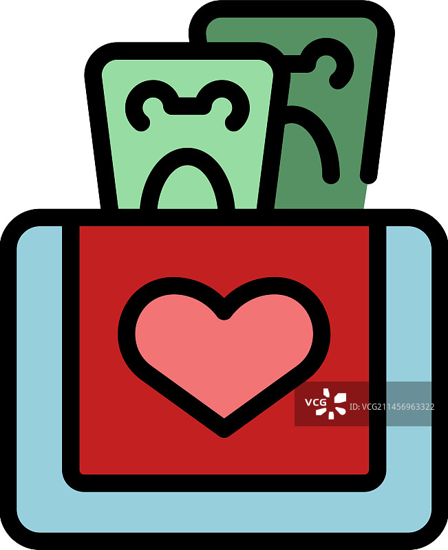 慈善箱扁平图标图片素材