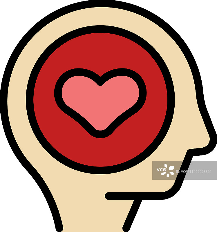 爱心图标（扁平风格）图片素材
