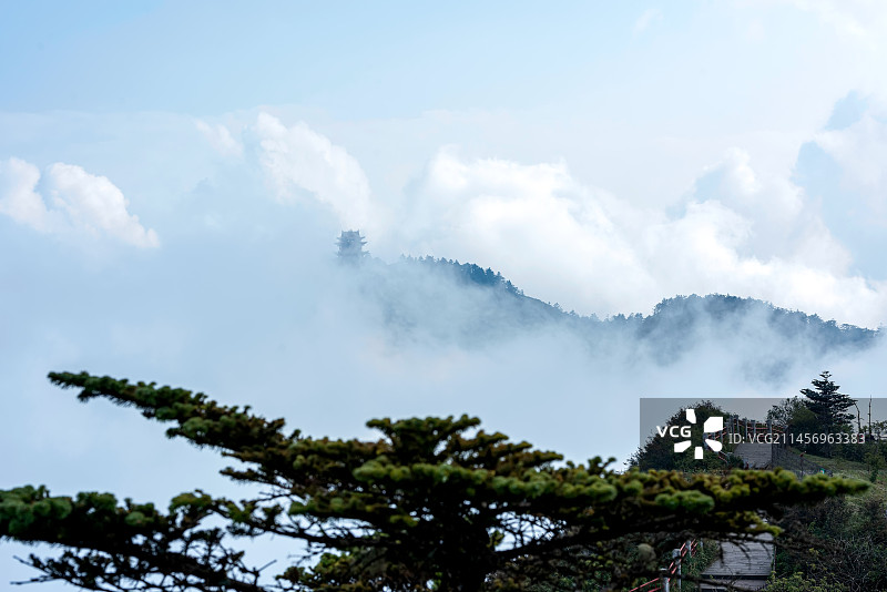 峨眉山金顶风景图片素材