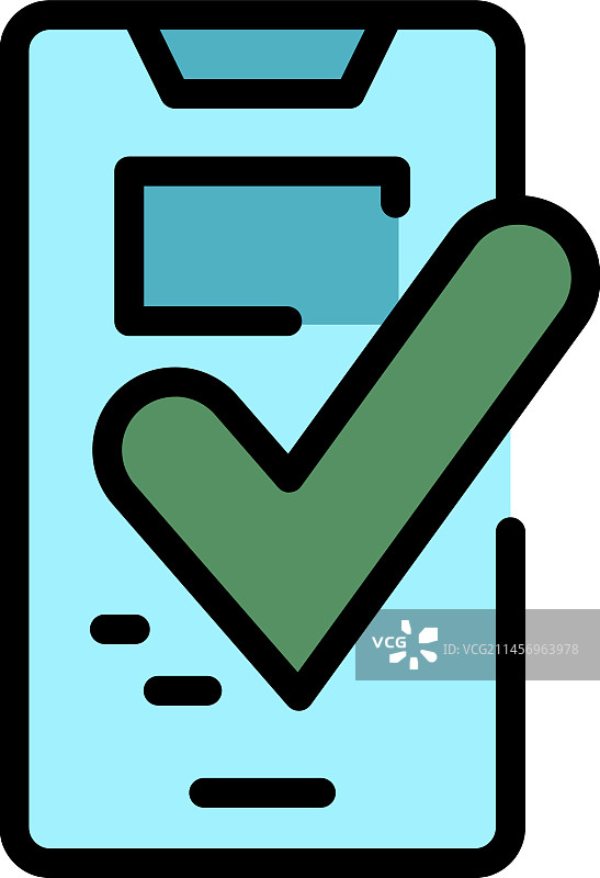 已批准的测验扁平图标图片素材