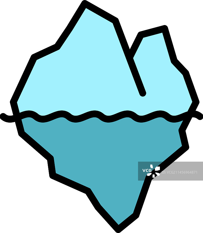 水下冰山图标图片素材