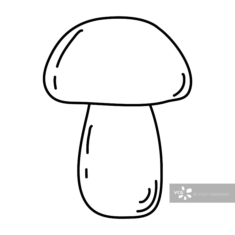 食用蘑菇涂鸦图片素材