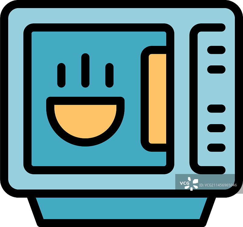 微波炉扁平图标图片素材