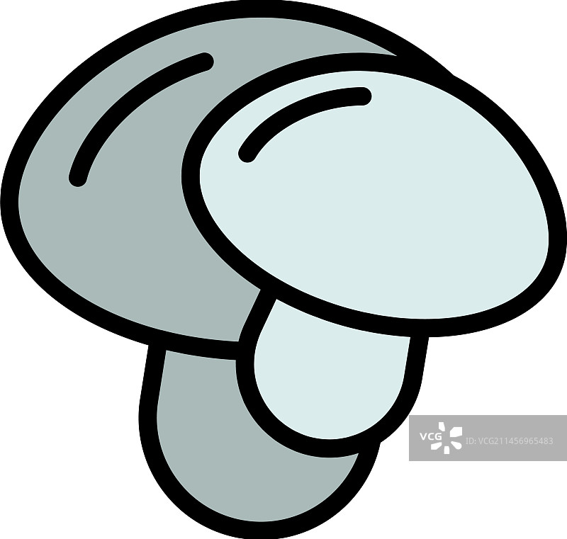 香菇图标（扁平风格）图片素材