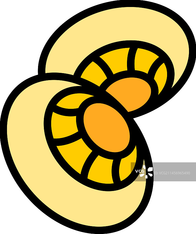 松露蘑菇扁平图标图片素材