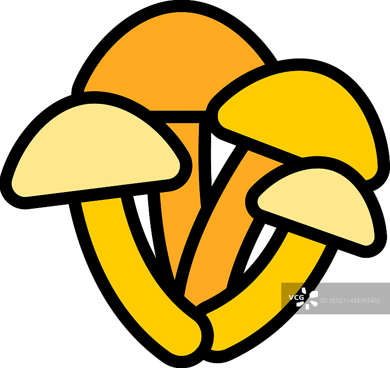 香菇图标（扁平风格）图片素材