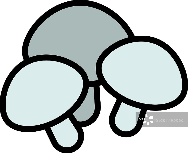 扁平风格蘑菇图标图片素材