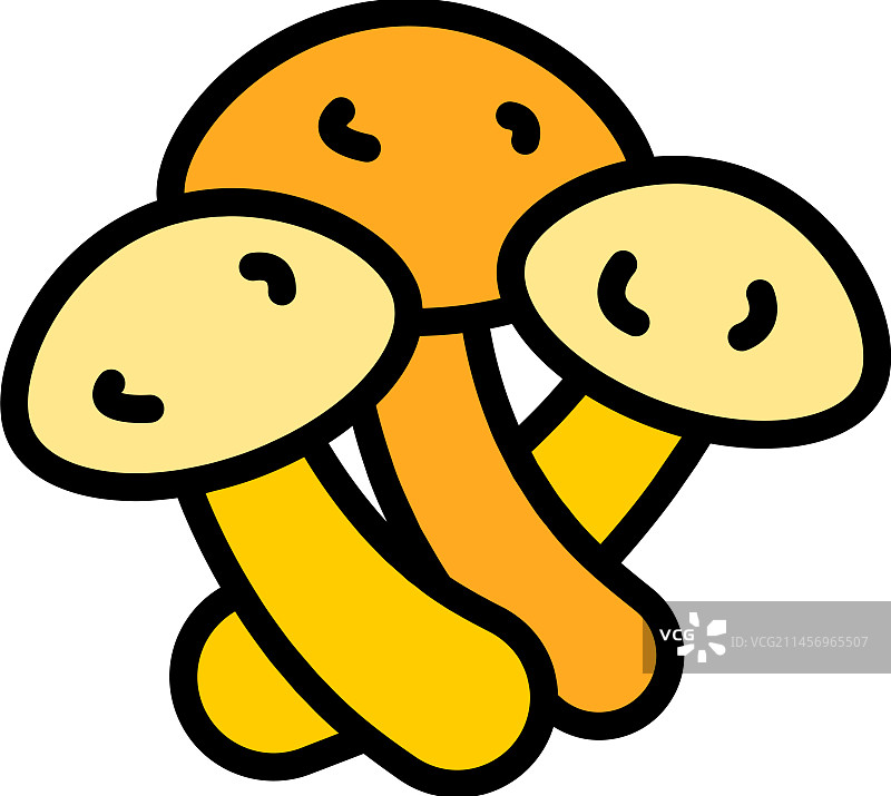 杏鲍菇图标扁平风格图片素材