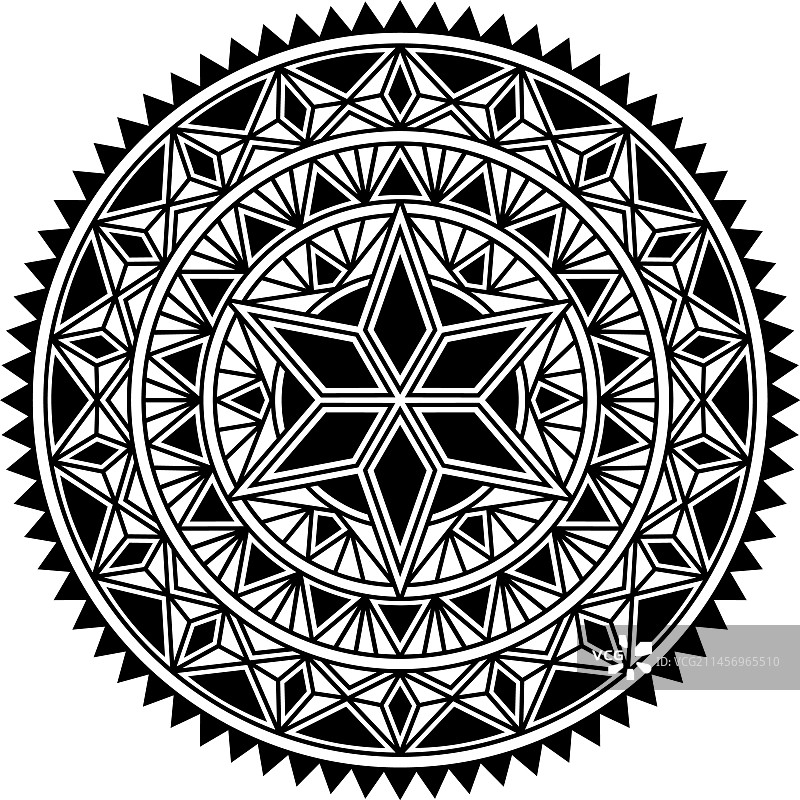 部落曼陀罗圆形波利尼西亚设计图片素材