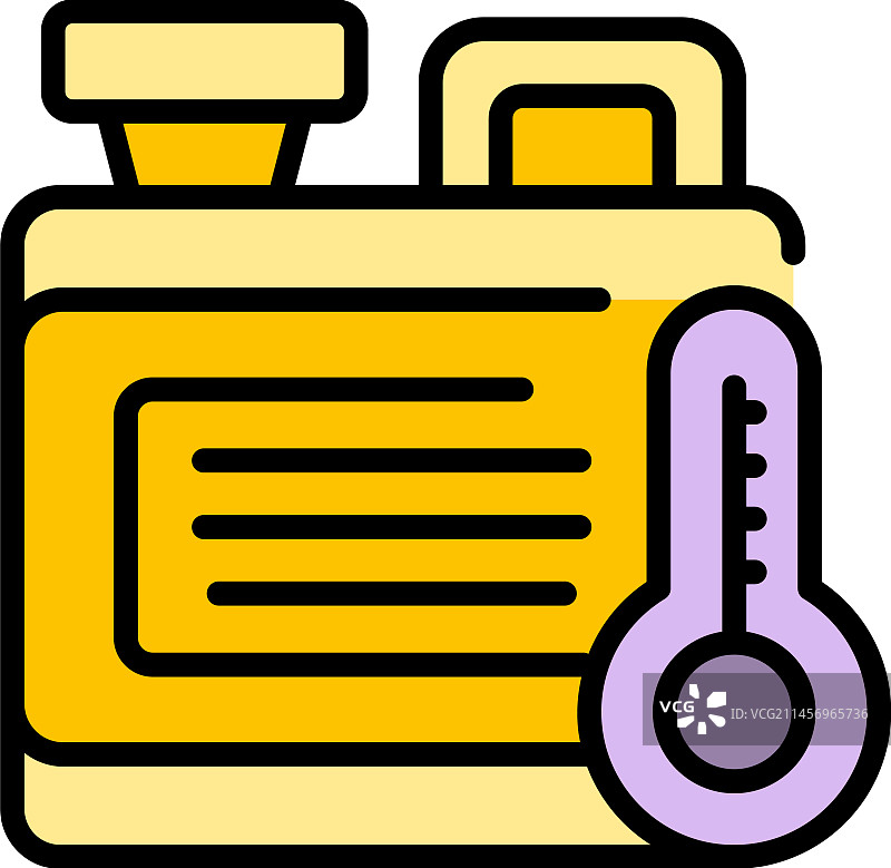 冷却剂罐图标扁平设计图片素材