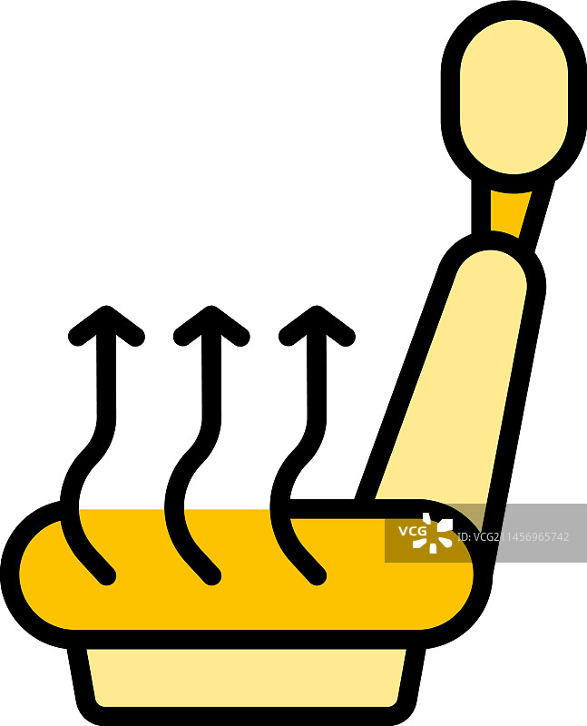 座椅冷却扁平图标图片素材