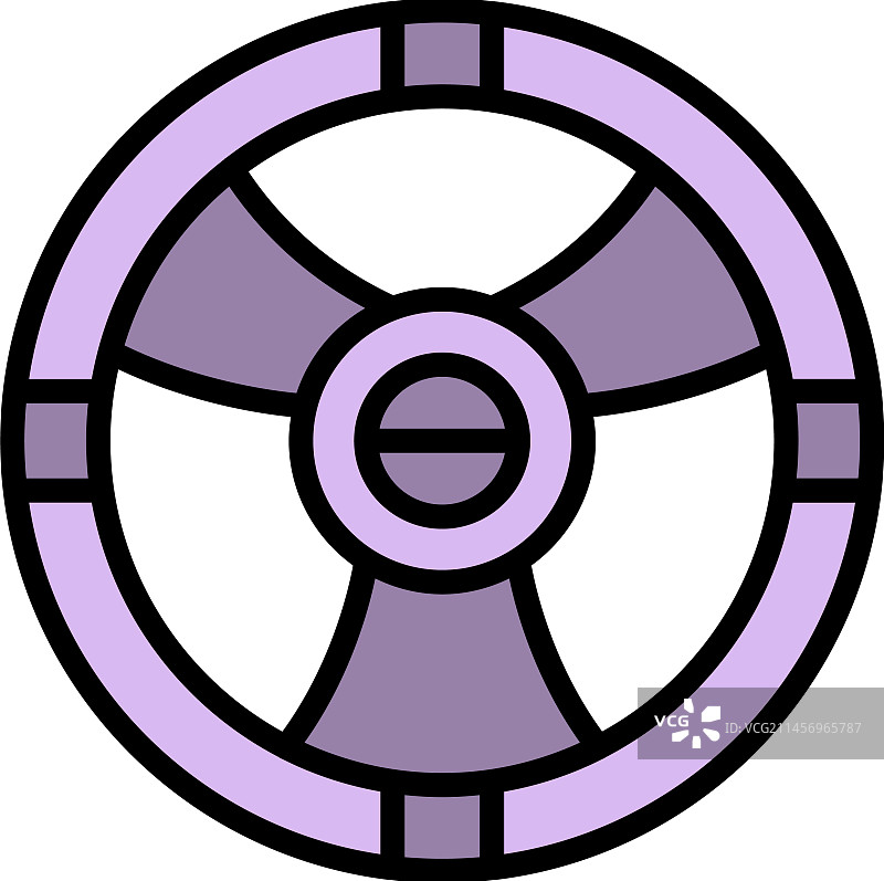 汽车方向盘扁平图标图片素材