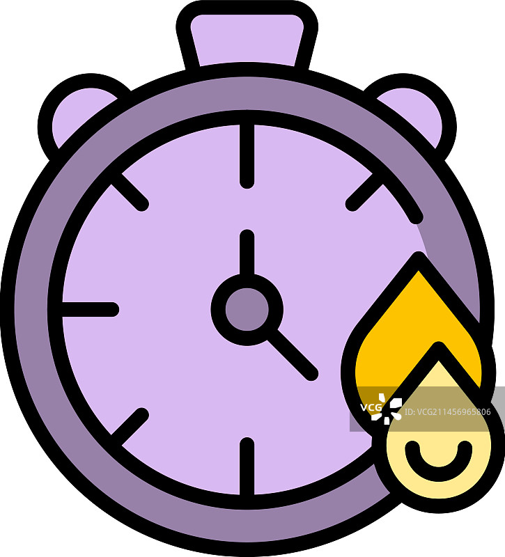 更换机油时间图标（扁平风格）图片素材