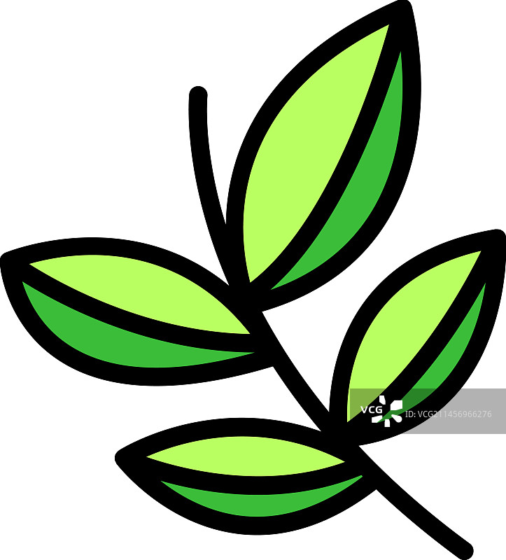 莳萝牛至图标（扁平风格）图片素材