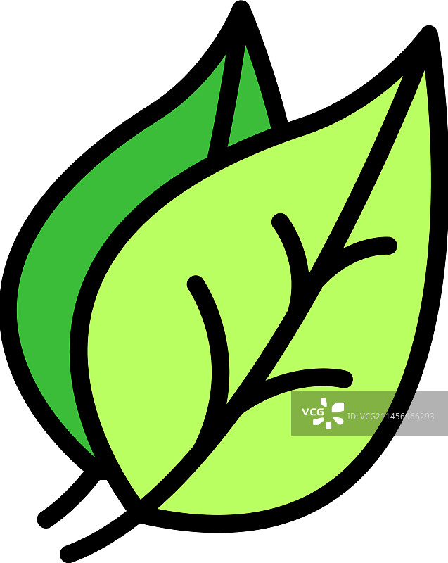 小餐馆牛至叶扁平图标图片素材