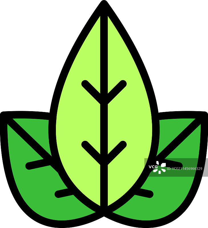 牛至叶扁平图标图片素材