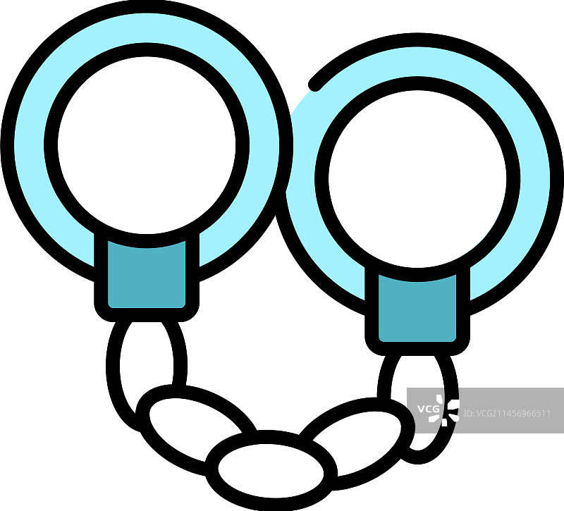 手铐扁平图标图片素材