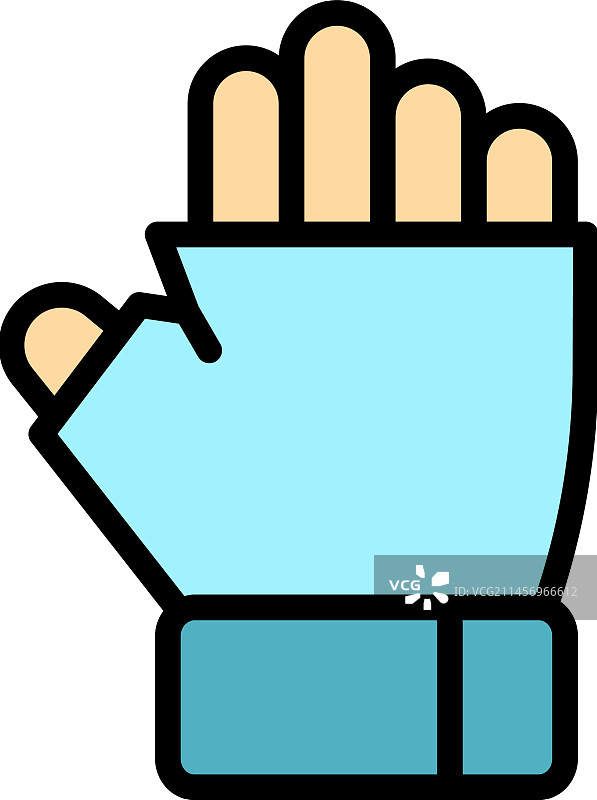 扁平风格的布艺手套图标图片素材