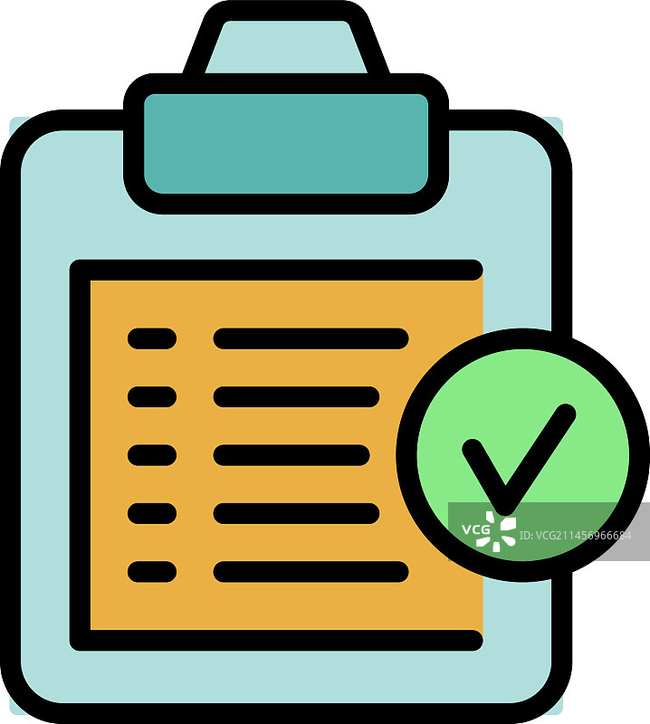 已批准的饮食图标（扁平风格）图片素材