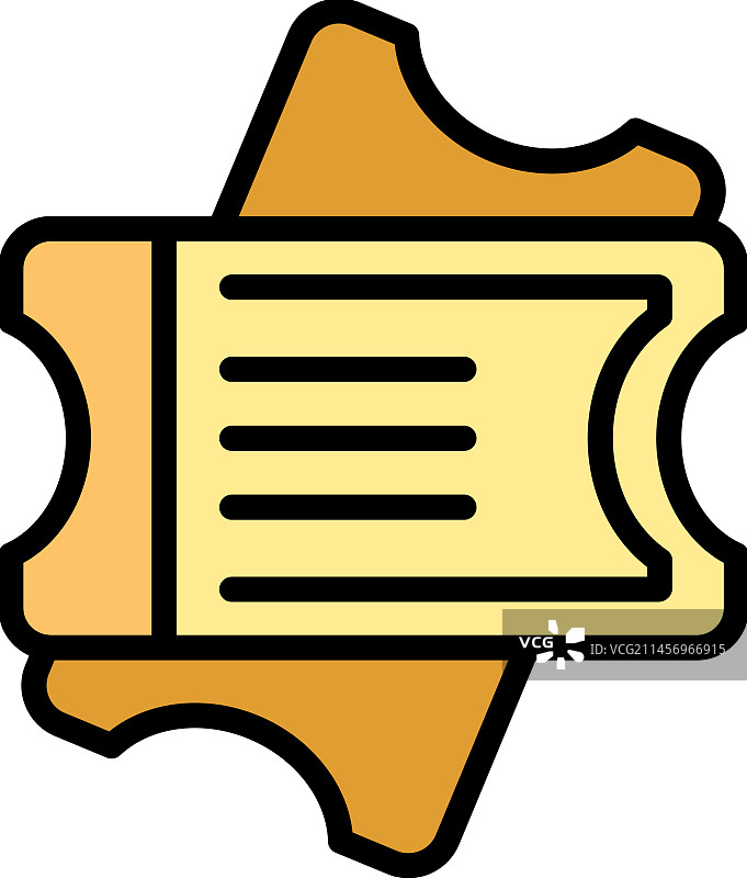 电影院座位票图标（扁平风格）图片素材