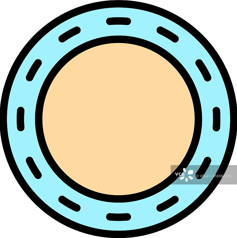 圆形赛道图标（扁平风格）图片素材