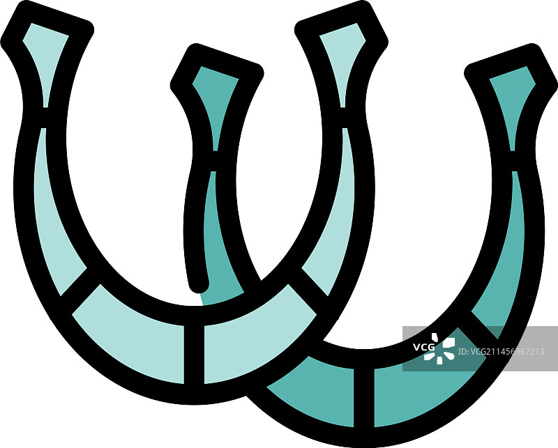 扁平风格马蹄铁图标正面图片素材