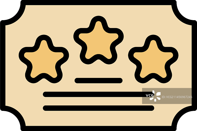 博物馆门票扁平图标图片素材