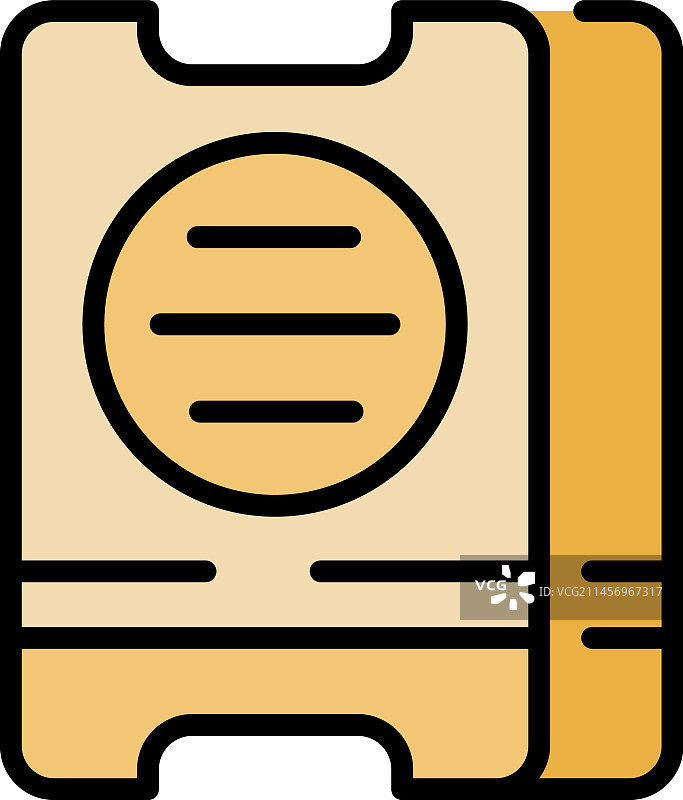 入场优惠券扁平图标图片素材