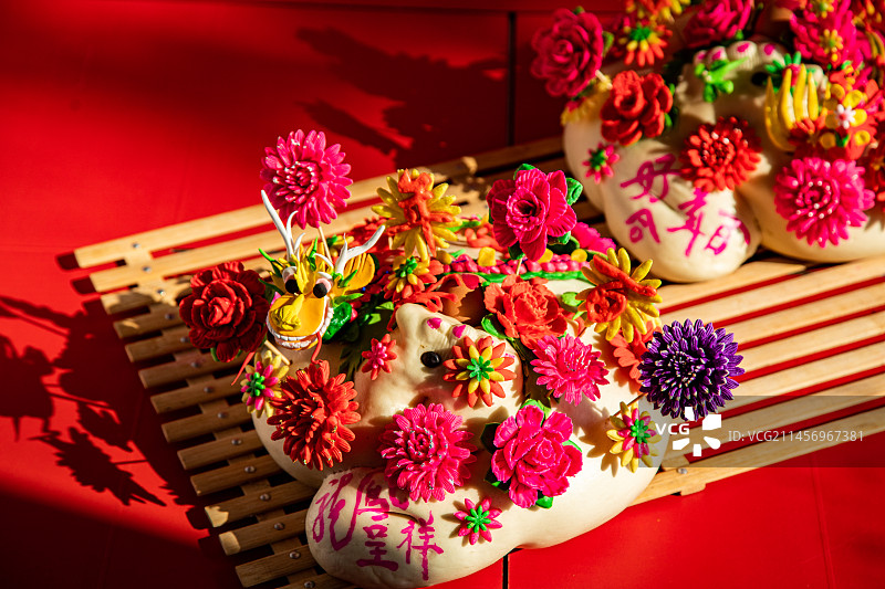 山西省非物质文化遗传作品-面塑花馍图片素材