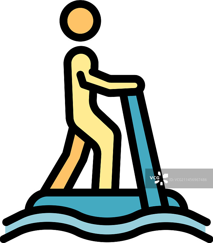 海上喷气机扁平图标图片素材