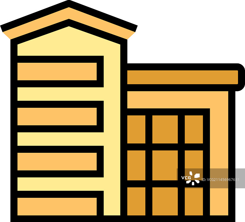 扁平风格别墅图标图片素材