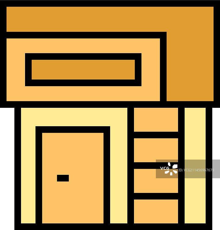 城市房屋扁平图标图片素材