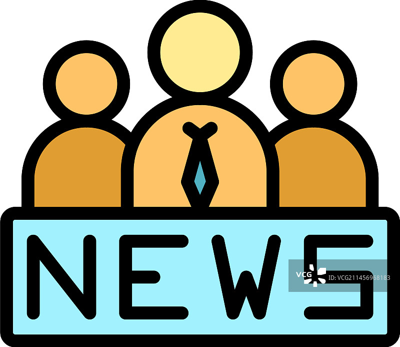 扁平风格新闻管理图标图片素材